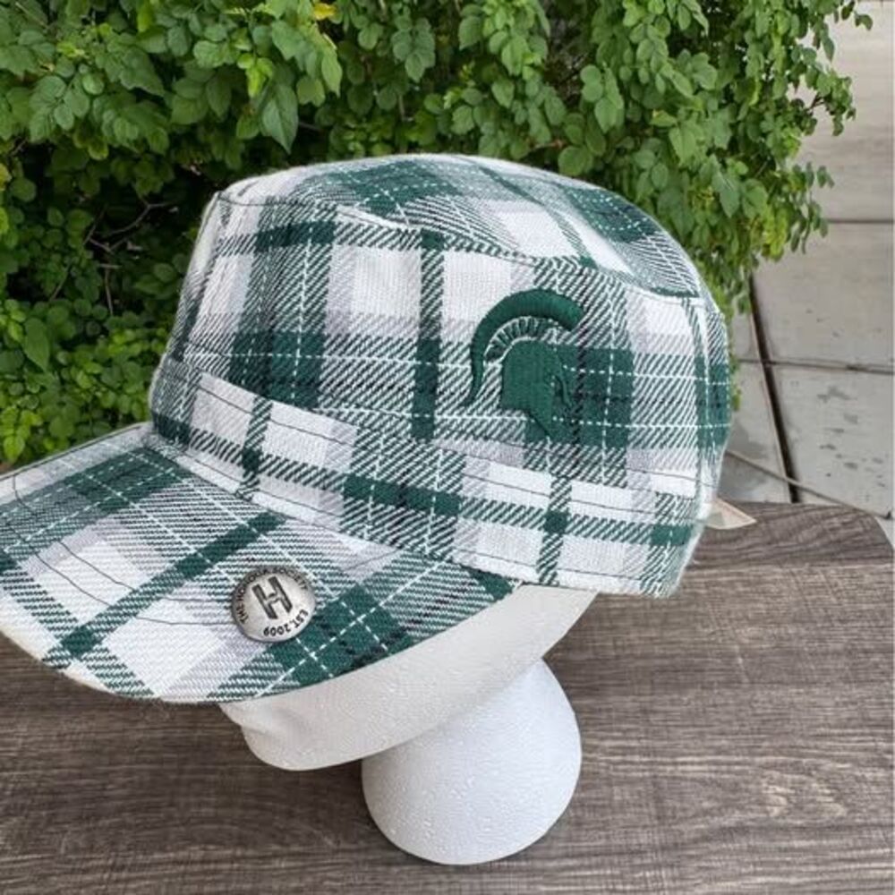 Michigan State Spartans Cabbie Hat Plaid Size S/M NWTs
